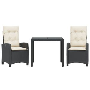 Ensemble de salle à manger de jardin noir - Product Image 2