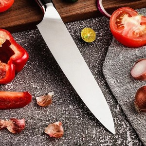 Cuchillo de Chef Ambidiestro Forjado a Mano, Ecológico, Extra Afilado, de Acero Inoxidable Industrial, con Mango de Madera Estilo Vikingo, 8-9.9 Pulgadas - Product Image 3