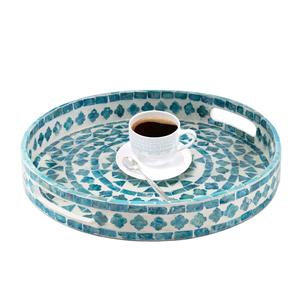 Bandeja Redonda de Nácar Real de Calidad Estándar de la India, Bandeja de Almacenamiento de Nácar para Decoración del Hogar, Disponible a un Precio Competitivo - Product Image 6