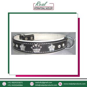Collar de perro de cuero puro de lujo Premium Remaches ajustables Patrón de animales ecológico-Elegante para mascotas Mejor precio garantizado - Product Image 4