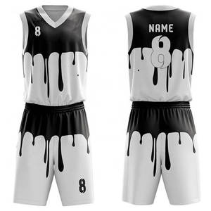 Uniformes de Baloncesto Personalizados con Nombre y Número - 100% Poliéster, Transpirables, Antibacterianos, de Secado Rápido, Sin Mangas, para Verano - Product Image 4