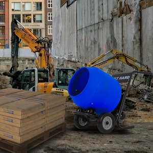 Electric Cement Mixer, Poly Drum Concrete Mixer Heavy Duty, Portable <b>Power</b> Cement Mixing <b>Tools</b> for Stucco, Mortar, Fodder - Product Image 4