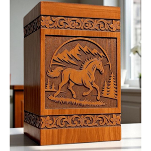 Urne décorative en bois avec finition antique, urne en bois sur mesure pour cendres, fournisseur d'urnes par AYAANS - Product Image 1