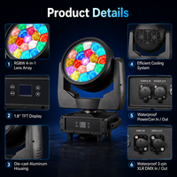 Projecteur LED mobile RGBW 4-en-1 étanche IP65 pour spectacle DJ