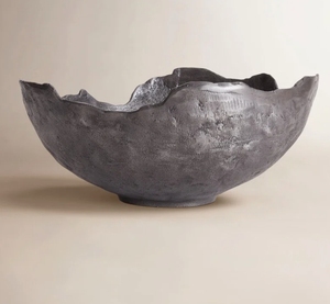 Tazón Decorativo Hecho a Mano de Aluminio Fundido, Ecológico, Apto para Lavavajillas, con Borde Orgánico Resistente, Centro de Mesa Escultural Moderno - Product Image 2