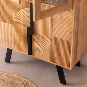 Vitrina de exhibición Vandana Optima Novara de madera de acacia y metal - Product Image 5