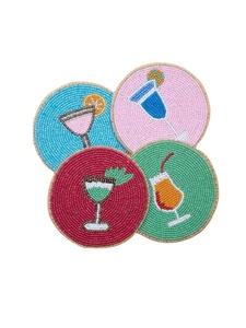 Handmade beaded coaster <b>Decorative</b> coaster Beaded <b>table</b> mat Beaded placemat Beaded drink holder Beaded fabric coaster <b>Accessory</b> - Product Image 2