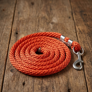 Corde de trelage personnalisée pour chevaux, entièrement tressée, avec crochet pivotant et boulon, accessoires équestres, corde de trelage tressée à la main - Product Image 6