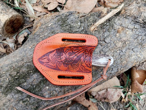 Nueva llegada: Cuchillo de caza y camping hecho a mano de grado industrial, con hoja de punta caída y espiga completa, de cobre Cu Mai y Damasco. - Product Image 6