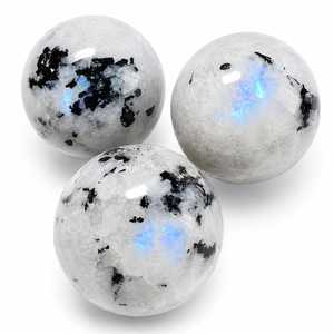 Vente en gros de pierres de lune arc-en-ciel naturelles polies de qualité supérieure, écologiques, petites sphères de 5-6 cm pour la guérison, le Feng Shui, l'amour et la maison - Product Image 2