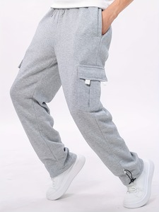 Pantalon cargo jogger pour homme, léger, extensible, taille mi-haute, respirant, taille élastique, multi-poches, tricoté, respirant, style automne - Product Image 5