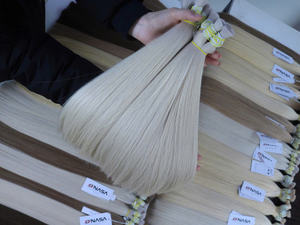 Vietnamese Raw Super Double Drawn Natural Straight <b>Human</b> <b>Hair</b> <b>Extensions</b> Blonde Color Fast Shipping Bulk Product - Product Image 6