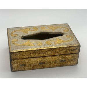 กล่องใส่กระดาษทิชชูไม้มะเกลือพรีเมียมประดับด้วยทองคำเปลว - ขายส่ง - Product Image 2