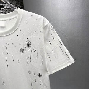 Servicio OEM, Precio al por Mayor, Camiseta con Pedrería para Hombre, Nuevo Estilo, Camiseta con Pedrería Personalizada para Hombre en Venta - Product Image 6