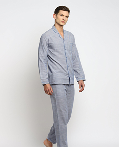 <b>Mens</b> Modal Pajama Set Silky Soft Long Sleeve Button Shirt <b>Pants</b> Comfortable Nightwear Home <b>Lounge</b> Suit Wholesale - Product Image 1