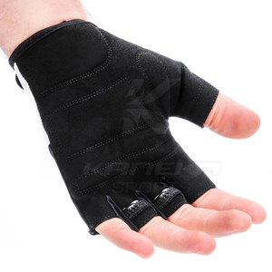 Gants de cyclisme en cuir à demi-doigts - Durables, antidérapants, avec sangle de poignet réglable pour les longues distances et l'usage quotidien - Product Image 5