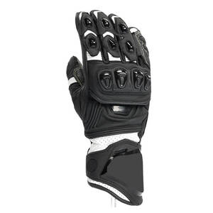 Gants de moto en cuir Pyrotect respirants à doigts complets pour l'extérieur Alpha Racing compatibles écran tactile anti-humidité avec cordon de serrage - Product Image 3