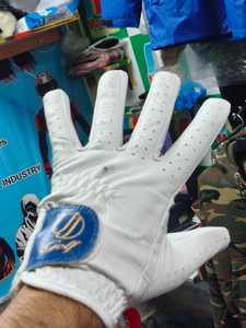 Gants de golf unisexes en cuir PU respirant à doigts entiers avec fermeture à enfiler, blancs, pour le sport - Product Image 3