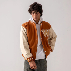 Latest Streetwear Chenille Embroidered <b>Men's</b> <b>Suede</b> Varsity <b>Jacket</b> Custom Design Hooded Basketball Letterman <b>Jacket</b> - Product Image 4
