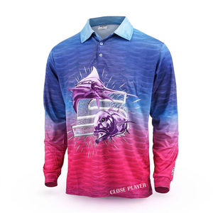 Chemise de pêche à manches longues personnalisée sublimée pour homme, en coton/fibre de bambou, séchage rapide, unie, respirante, décontractée, pour activités de plein air - Product Image 5