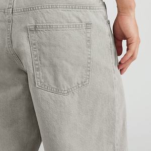Pantalones Cortos de Mezclilla para Hombre, Lavado Claro, Pierna Recta, Cintura Media, Casuales, para Verano, Tejido de Algodón, con Bolsillos - Product Image 6