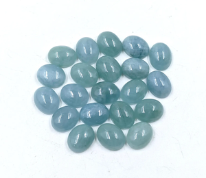 อะความารีนทรงรีแบบคาโบชอง ขนาด 9*7 มม./11*8 มม./12*9 มม./12*10 มม. พลอยธรรมชาติ 100% สำหรับทำเครื่องประดับ ราคาขายส่ง - Product Image 4