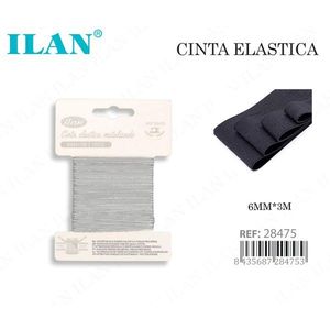 Nastro elastico Ilan 6 mm x 3 m per cucito e artigianato - Product Image 1