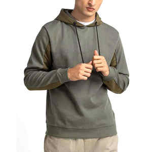 Men's Basic 100% Cotton Blended Hoodie Long Sleeves Regular Fit Solid Multi-Color Options Plain Dyed Low MOQ Factory Direct - Product Image 1