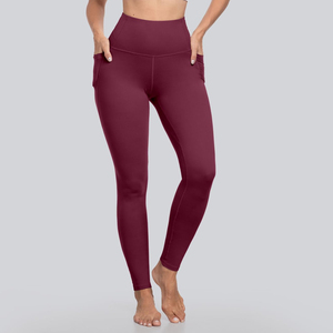 Leggings de yoga personnalisés pour femmes, taille haute, sans couture, extensibles dans quatre directions, tissu écologique pour l'entraînement sportif - Service OEM - Product Image 1
