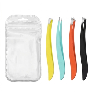 Juego de Pinzas para Extensión de Pestañas Multicolor Personalizadas, Herramientas de Precisión para Pestañas con Estuche de Almacenamiento para Uso Profesional de Belleza - Product Image 1