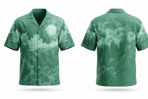 Camisas de vestir de manga corta con botones y diseño personalizado al por mayor, camisas de vestir informales con estampado gráfico para verano, playa y fiestas para hombre - Product Image 2