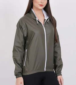 OEM Custom Women’s Quick-Dry Windbreaker <b>Jacket</b> – Sweat-Enhancing, Lightweight Gym & Running Coat - Product Image 1
