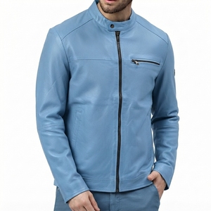 Nouvelle veste en cuir à col montant enduit, design personnalisé 2026, couleur unie, style vintage pour homme, avec capuche, service ODM, couleur personnalisable - Product Image 4