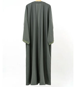 Abaya Musulmana para Mujer de Primera Calidad a Precios de Mayoreo, Hecha a Medida / Abaya de Manga Larga de Color Sólido, Nueva Llegada, Superventas - Product Image 3
