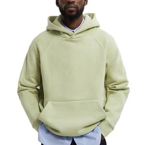 Sweat à capuche pour homme en molleton 100% coton, 460 à 500 g/m², manches raglan, streetwear, poids lourd, surdimensionné, sans cordon - Product Image 5