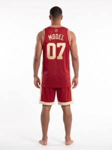 Ensemble de maillots de basket rétro personnalisés OEM pour hommes, en maille 190 GSM, style vintage universitaire, kit Hoops, vente en gros - Product Image 3