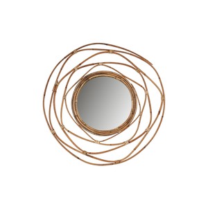 Aesthetic Handmade Abstract <b>Mirror</b> Rattan Kids Bedroom Decor Natural Woven Wicker Wall <b>Hanging</b> <b>Mirror</b> Rattan Decor Wholesale - Product Image 4