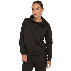 Sudadera con capucha de color liso para mujer, de manga larga, de algodón tejido, transpirable, con bolsillos, para otoño - Product Image 6