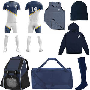 Conjunto de Equipación de Fútbol de Alto Rendimiento para Partidos de Clubes, Academias y Escuelas con Calcetines, Gorra y Bolsa de Equipación - Product Image 1