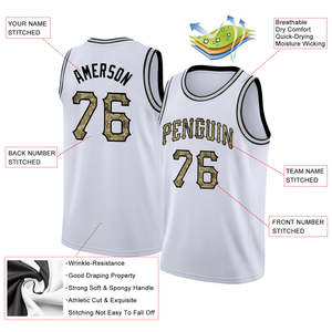 Maillot de basketball par sublimation pour homme, style décontracté, 100 % polyester, personnalisable avec design pour joueurs sportifs - Product Image 4