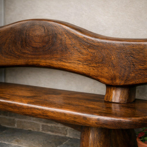 Banc d'extérieur Luxali C008 en noyer massif, fabriqué à la main, design moderne, écologique, durable, capacité 3 places - Product Image 3