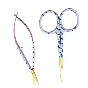 New Style Manicure <b>Cuticle</b> Nail Scissors Gold Tip Stainless Steel Sharp Straight Nail Art Logo Packing-for Lash Printing - Product Image 1