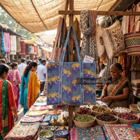 Sac à bandoulière matelassé pour ordinateur portable, motif léopard, style indien imprimé au bloc, style safari, avec couture Kantha, écologique, été-automne, export