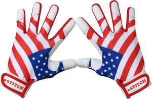 Guantes de Bateo de Béisbol y Sóftbol de Cuero para Primera Base - Bandera Americana para Jóvenes y Adultos Unisex - Product Image 2