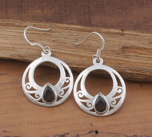 Natural Smoky Drop <b>Earrings</b> 925 Sterling <b>Silver</b> Earth Tone Luxury Jewelry Raw Brown Gemstone Bohemian Women's Party Gift - Product Image 5