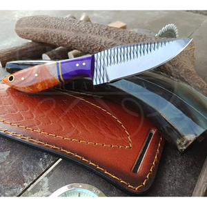 Handmade Farrier Rasp <b>Kitchen</b> Knife with Resin Handle & Leather Sheath - Product Image 5