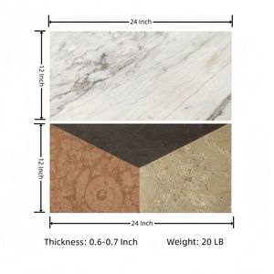 Piastrelle in Marmo Lucidato 12*24 con Taglio a Getto d'Acqua, Pietra Naturale in Bianco, Oro, Rosso e Grigio, 4 Colori per Decorazione di Pavimenti e Pareti - Product Image 2
