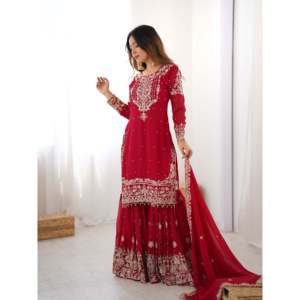 Elegante conjunto de fiesta para mujer de talla XL Hermosa parte superior inferior y Dupatta para ocasiones especiales - Product Image 2