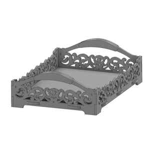 Bandeja de Servir de Madera Moderna con Corte Láser, Archivos Decorativos para Corte Láser de Madera Personalizado - Product Image 1