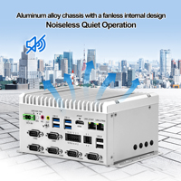 CWWK Fanless Industrial PC i5-8265U 2 x Gigabit LAN (i210+i219-LM) 6 x RS232 COM GPIO 4USB3.2 Din Rail 9-36V Mini Computer